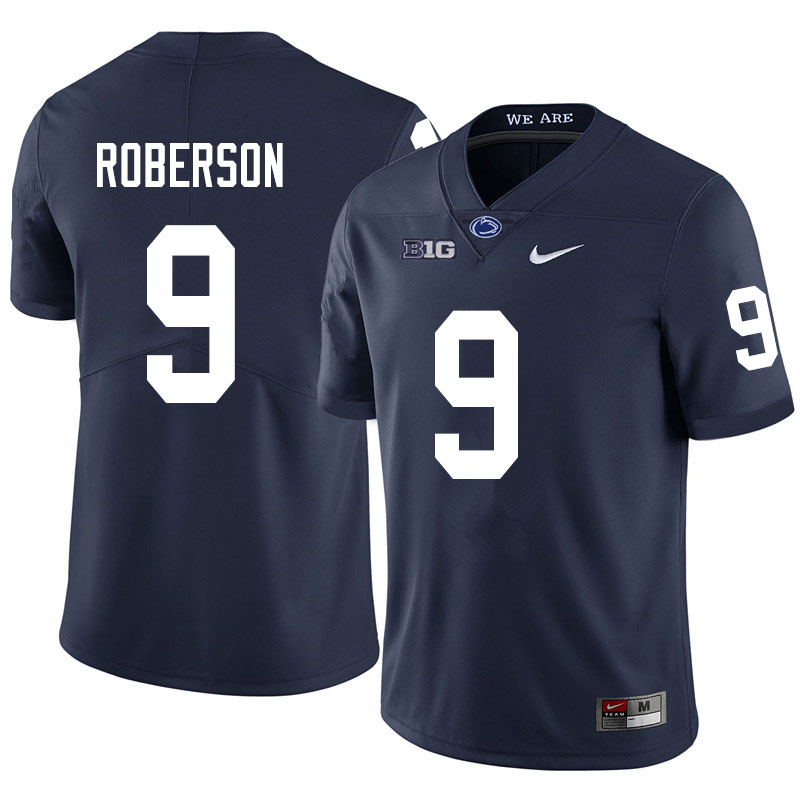 NCAA Nike Men's Penn State Nittany Lions Ta'Quan Roberson #9 College Football Authentic Navy Stitched Jersey VMX2398PC